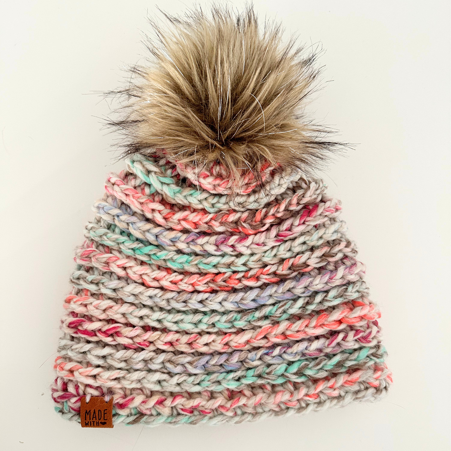 Chunky Braided Handmade Beanie Hat - Carousel