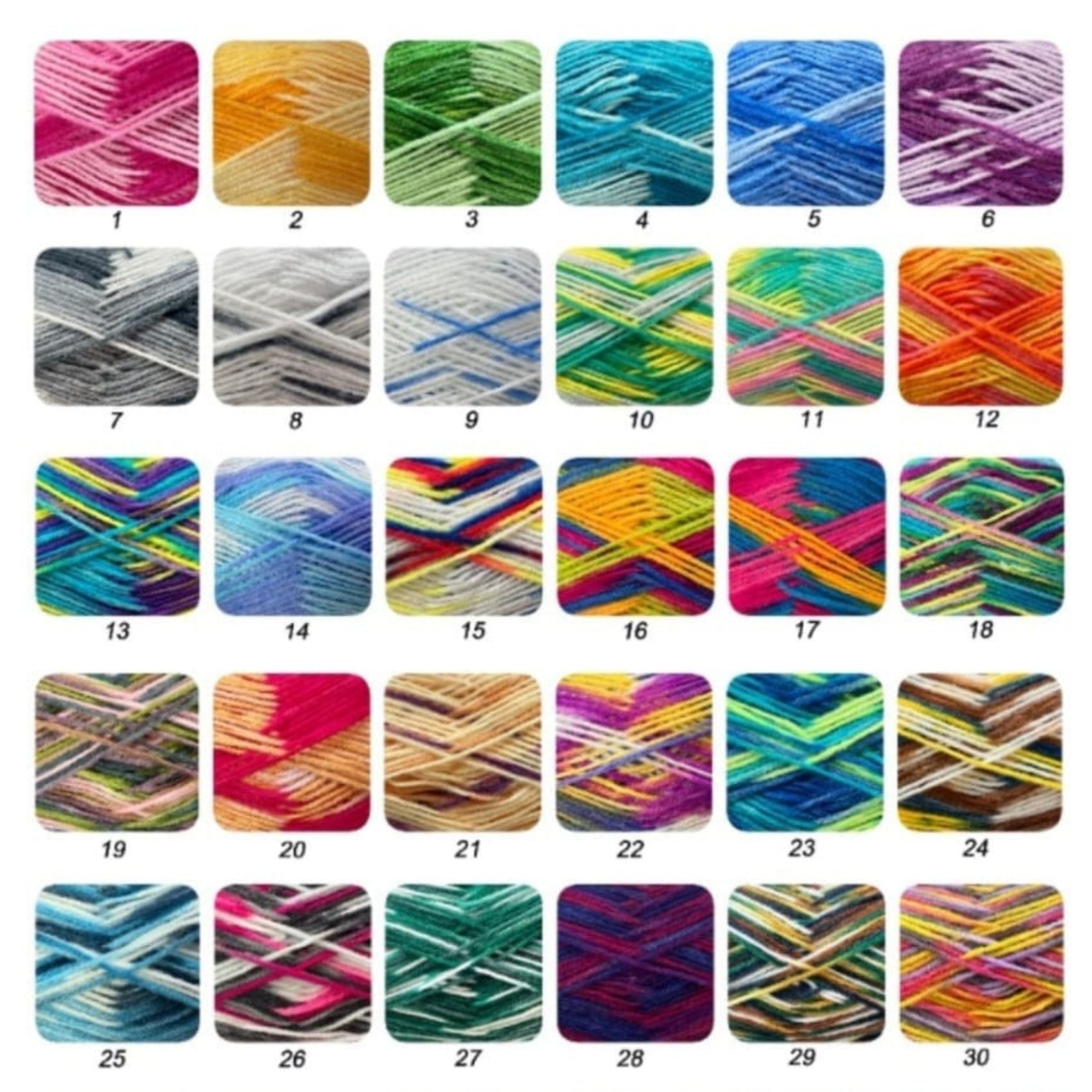 5 Pack - Funky Prints DK Good Old Fashioned Yarn 500g - All Colours