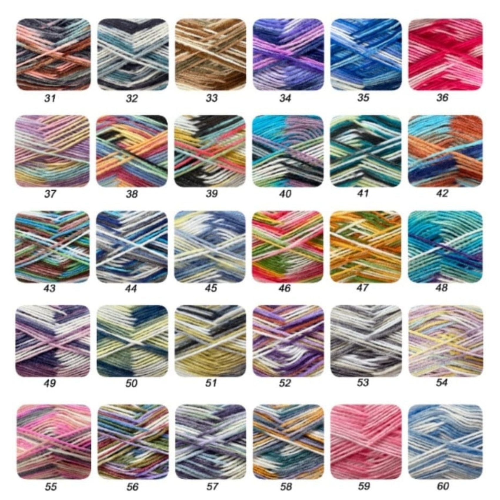 5 Pack - Funky Prints DK Good Old Fashioned Yarn 500g - All Colours