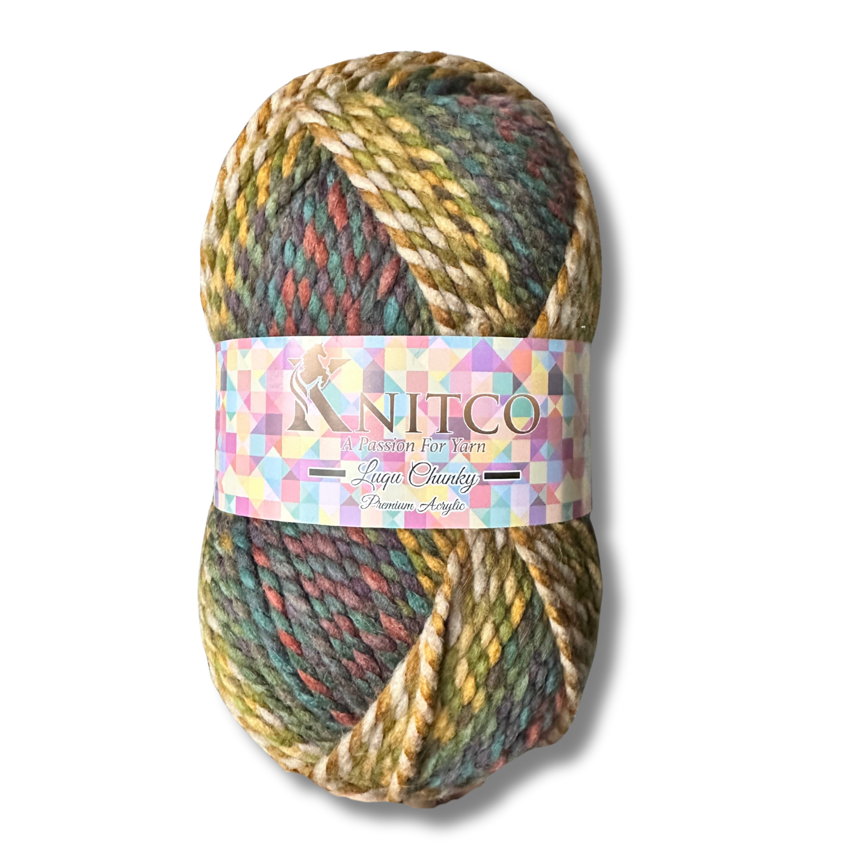 Luqu Super Chunky – 300g Super Chunky Variegated Yarn (195m) 20% Wool