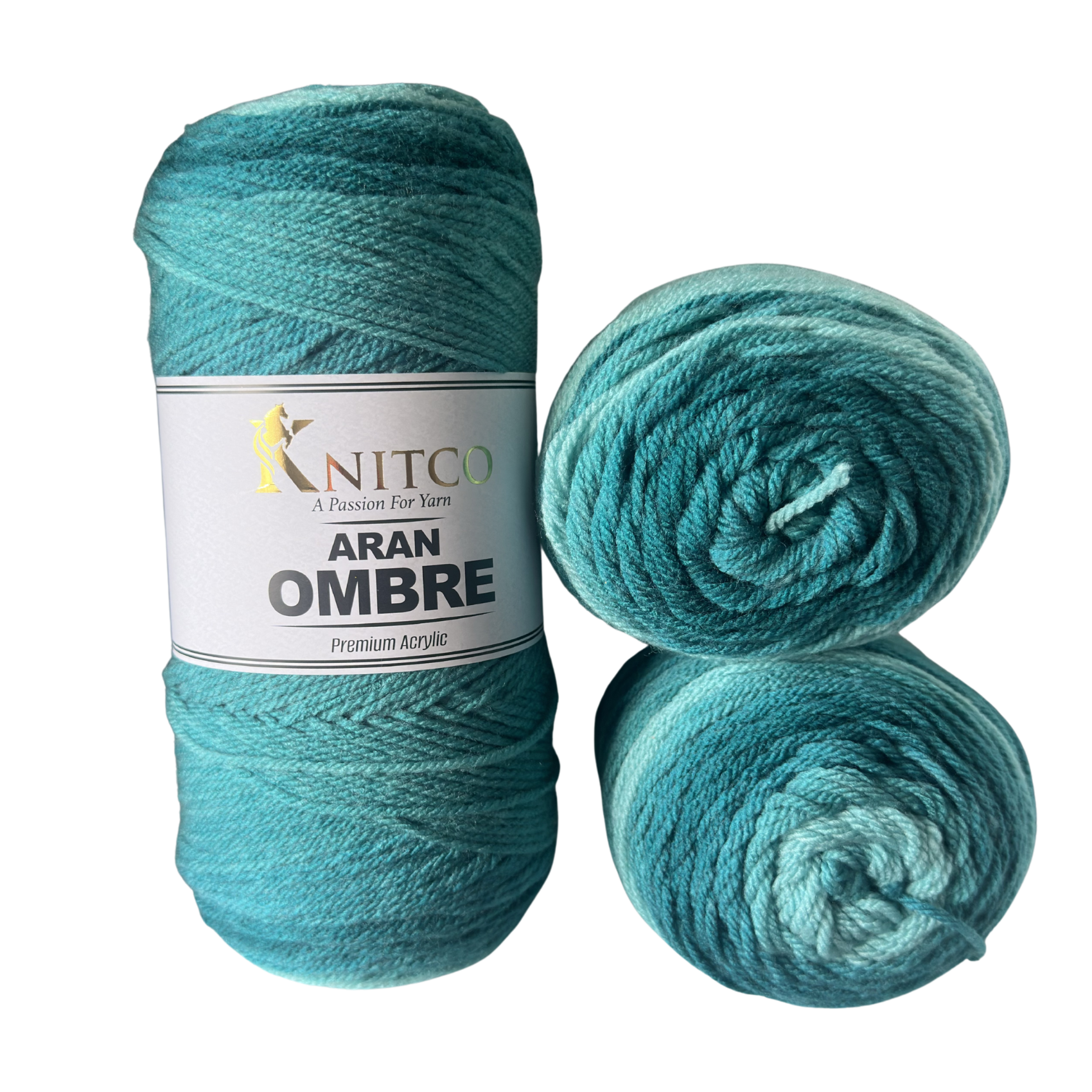 KnitCo Aran Ombre Yarn 200g – Colour Change Premium Acrylic