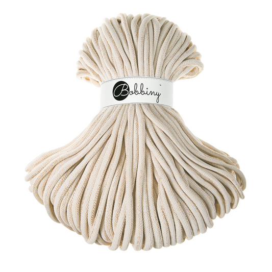 Bobbiny Jumbo 9mm Braided Cotton Cord - Golden Natural - 100m