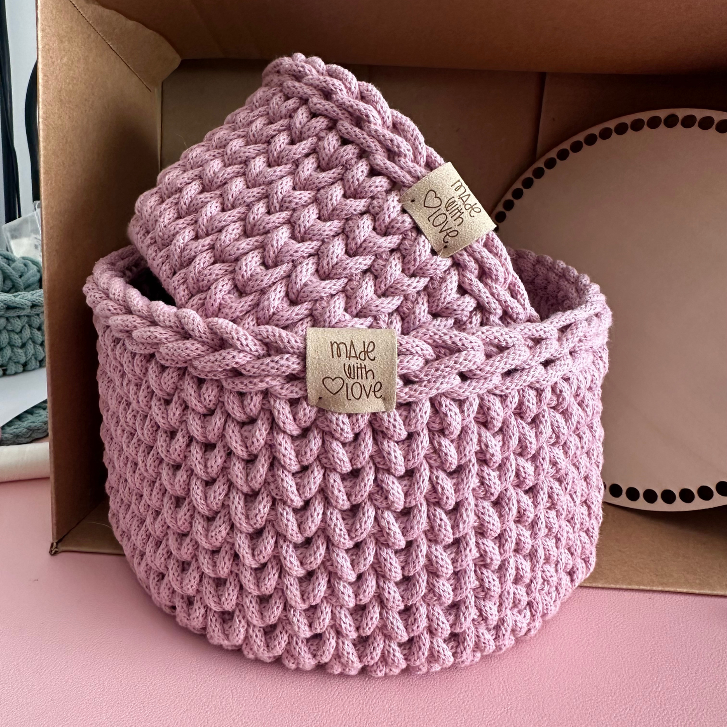 JULY PRE-ORDER - Crochet Basket DIY Kit – Makes 2 Baskets