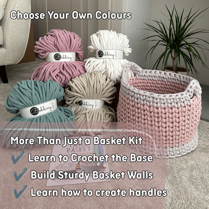 Extra Large Crochet Basket DIY Kit | Make Your Own Large Storage Basket | PRE-ORDER