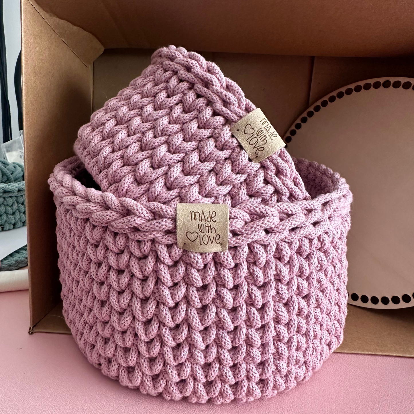 JULY PRE-ORDER - Crochet Basket DIY Kit – Makes 2 Baskets