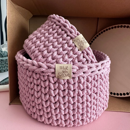 AUGUST PRE-ORDER - Crochet Basket DIY Kit – Makes 2 Baskets