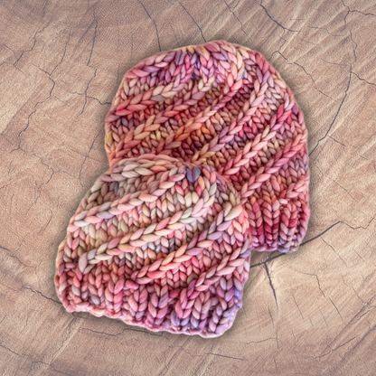 Merino Wool Twisted Braid Beanie Hat - 0-3 months