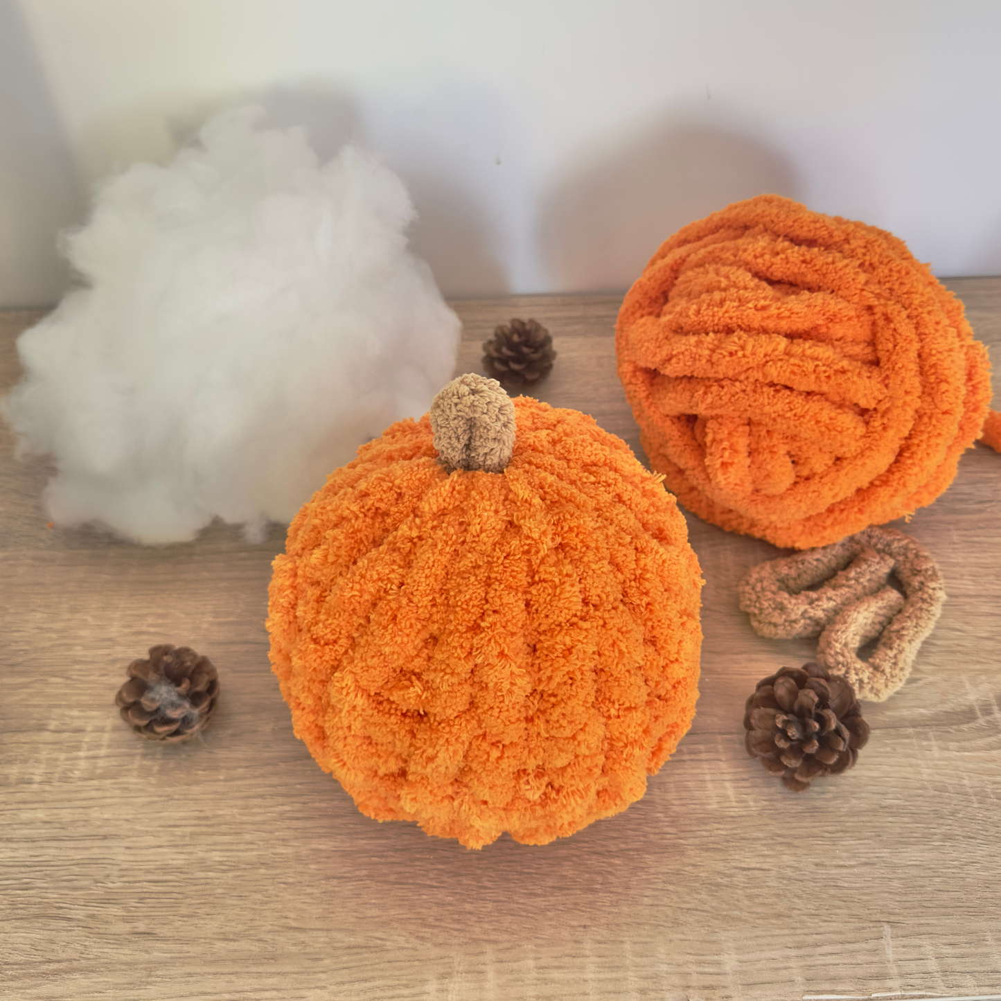 Hand-Knitted Pumpkin DIY Kit – Step-by-Step Video 🍂  No Needles