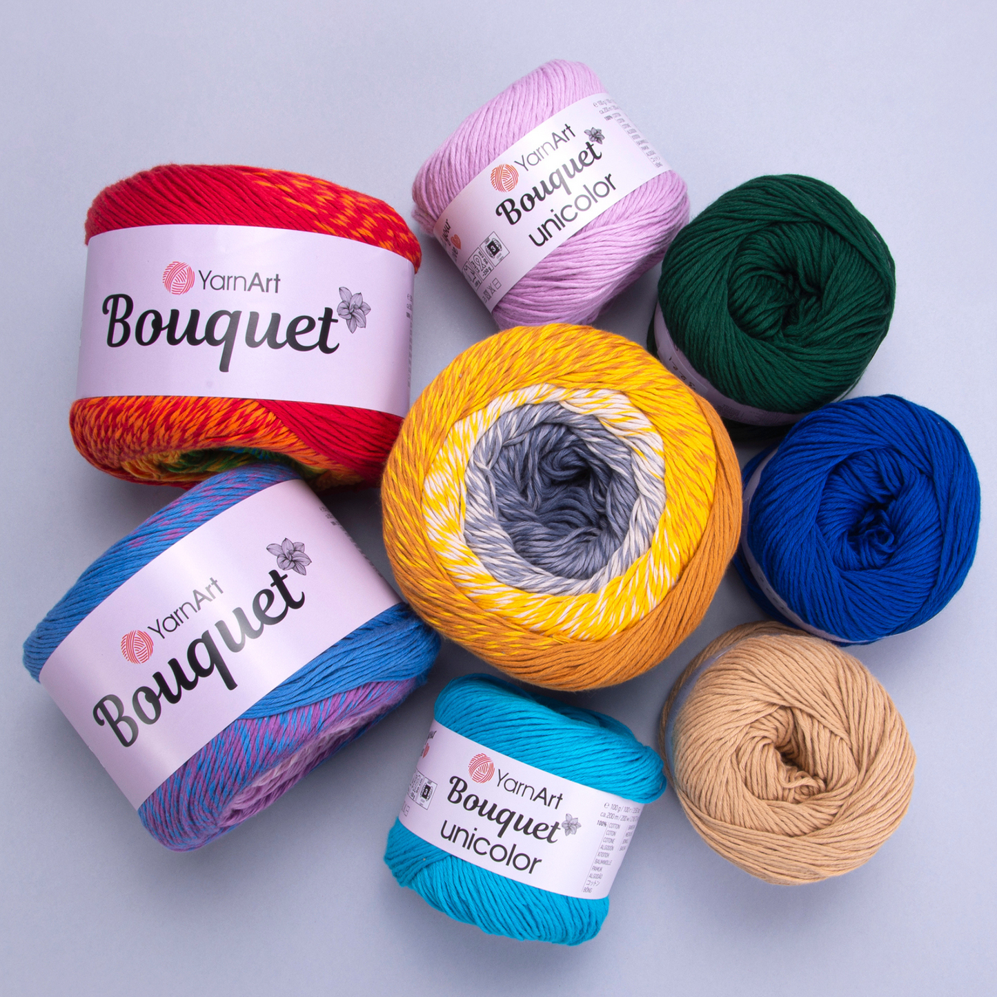 711 - YarnArt Bouquet Cotton Yarn Cake 250g