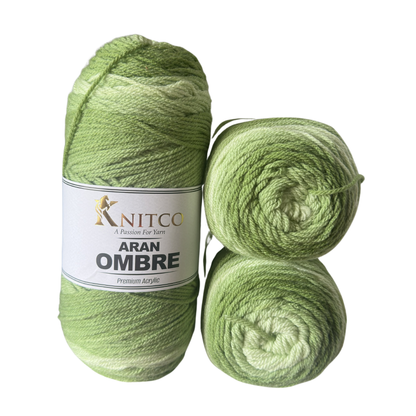 KnitCo Aran Ombre Yarn 200g – Colour Change Premium Acrylic