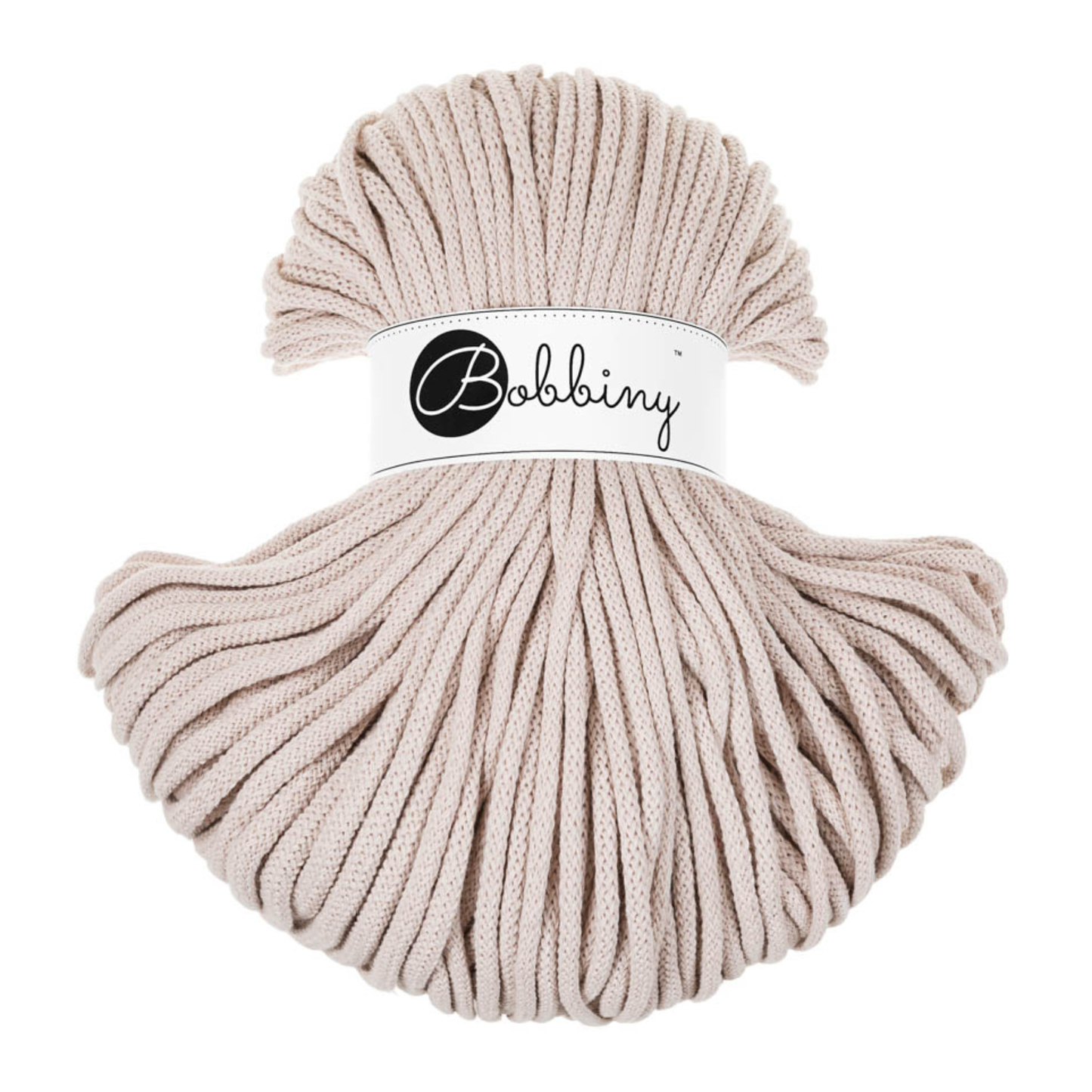 Bobbiny 5mm Braided Cotton Cord 100m ALL COLOURS