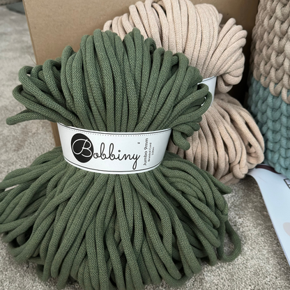 PRE-ORDER | Easy Jumbo Crochet Basket Kit with Wooden Base | Dispatch early November