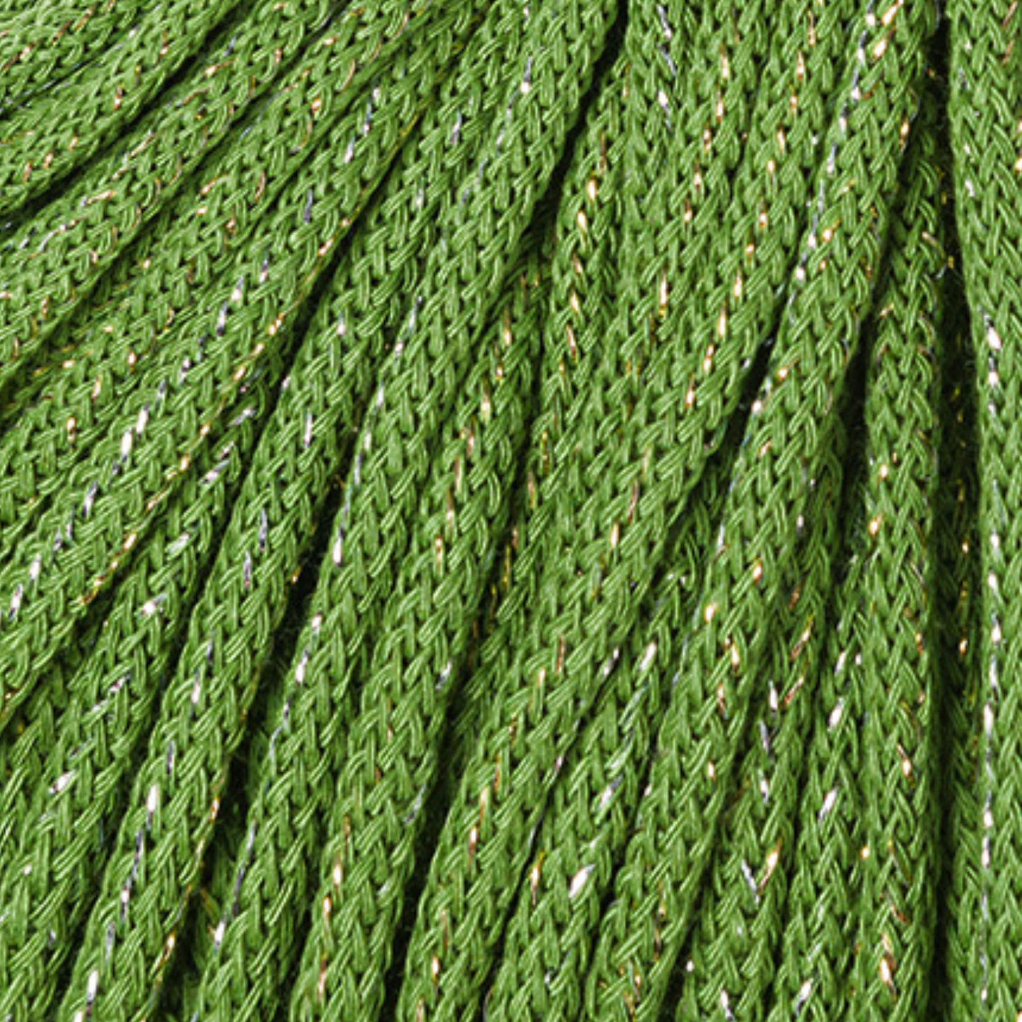 Bobbiny Premium 5mm Braided Cotton Cord - Shiny Moss Green - 100m