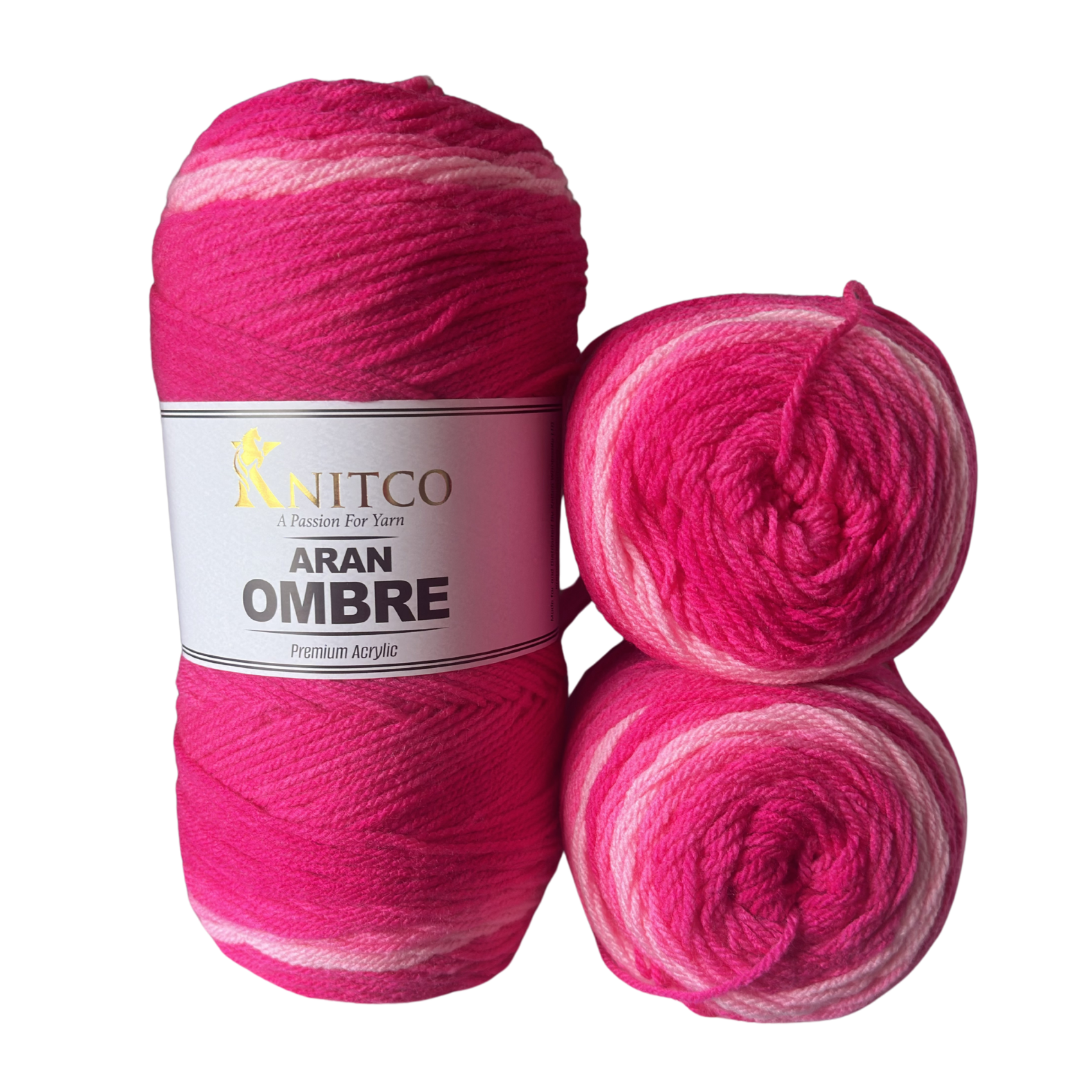 KnitCo Aran Ombre Yarn 200g – Colour Change Premium Acrylic