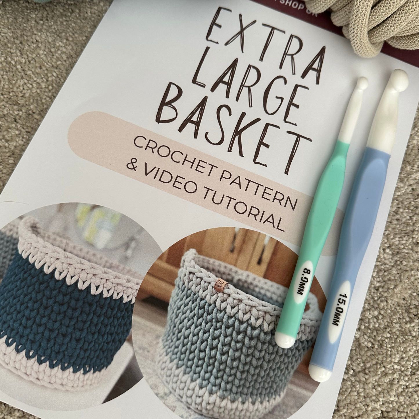 Extra Large Crochet Basket DIY Kit | Make Your Own Large Storage Basket | PRE-ORDER