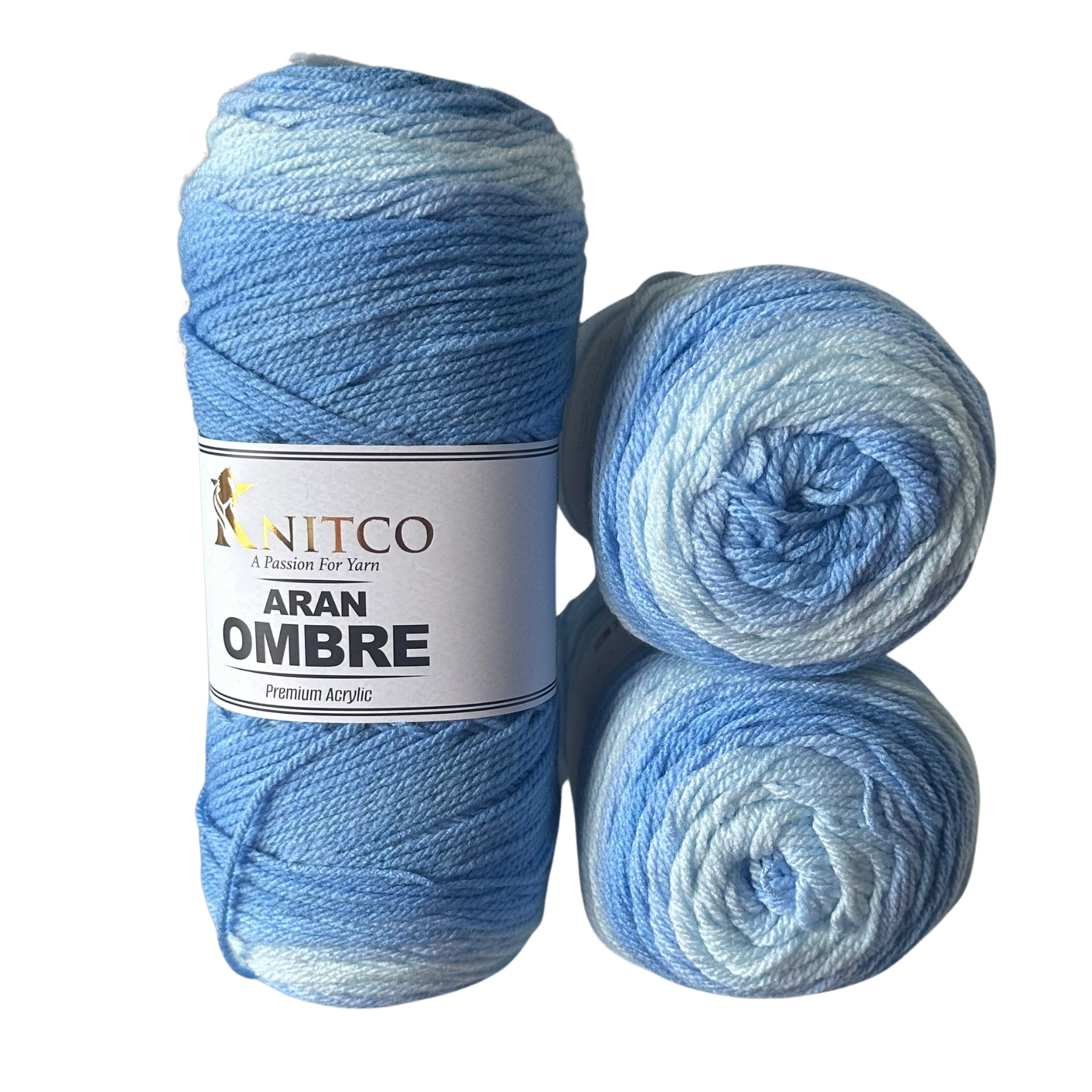 KnitCo Aran Ombre Yarn 200g – Colour Change Premium Acrylic