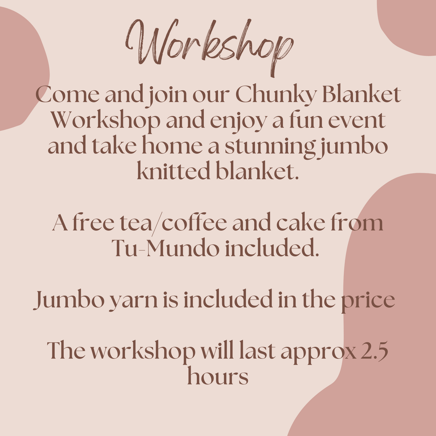 Tu-Mundo, Rhyl - 1st February - Chunky Blanket Workshop