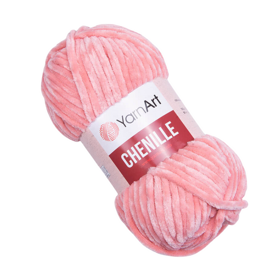 564 YarnArt Chenille Chunky Yarn 100g - Coral