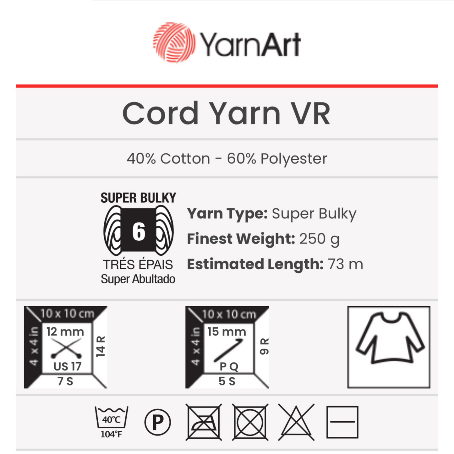 911 YarnArt Cord Yarn VR 250g