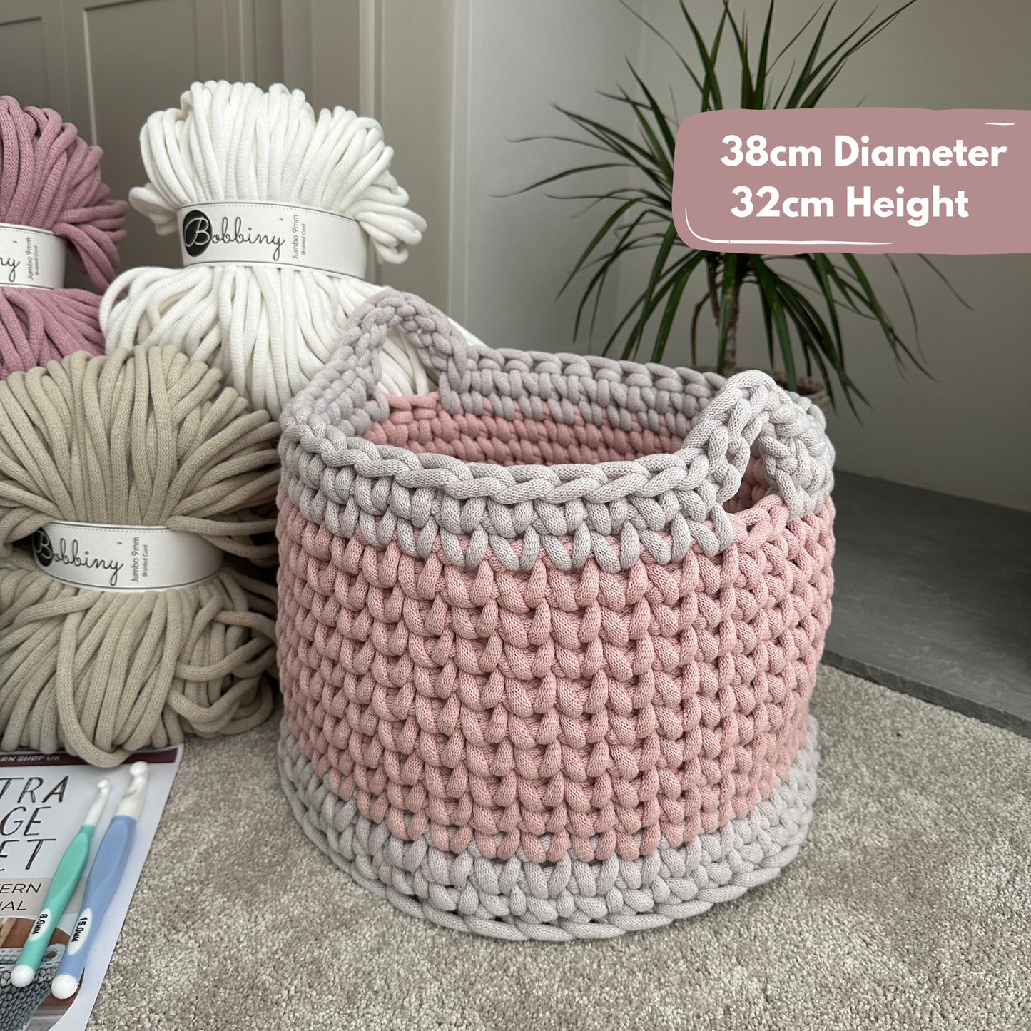 Extra Large Crochet Basket DIY Kit | Make Your Own Large Storage Basket | PRE-ORDER